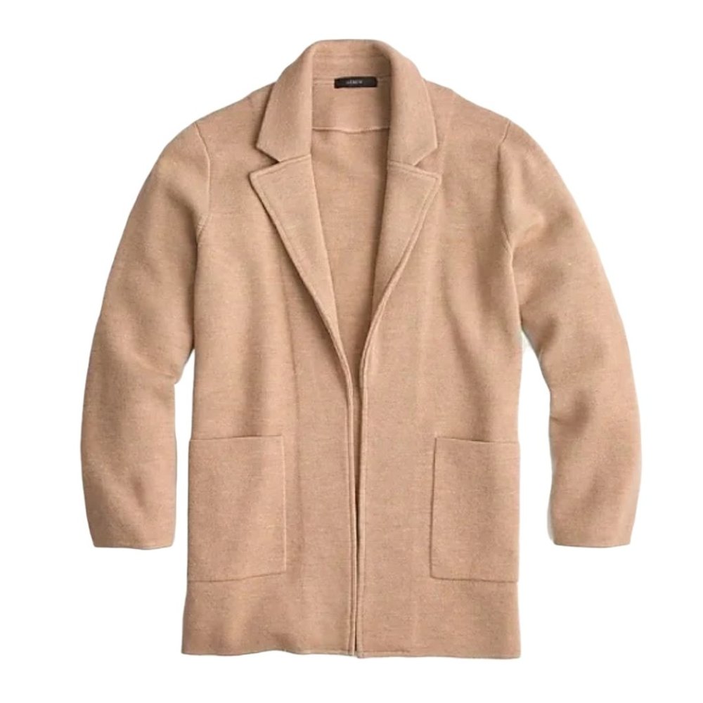 J. Crew | Sophie Open Front Sweater Blazer in Khaki